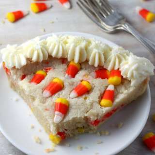 5-Ingredient Candy Corn Cookie Cake