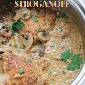 Roasted Chicken Stroganoff, one pot cooking!