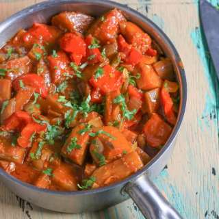 Sweet and Sour Eggplant with ginger