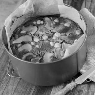 Apple Cake with Macadamias, stir together goodness