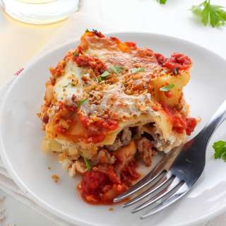 Lightened Up Chicken Parmesan Lasagna
