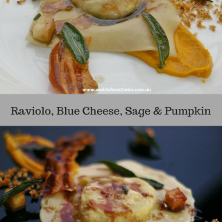 Raviolo, Blue Cheese Sage & Pumpkin