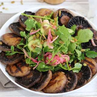Grilled Mushroom, Spanish onion and Watercress Salad