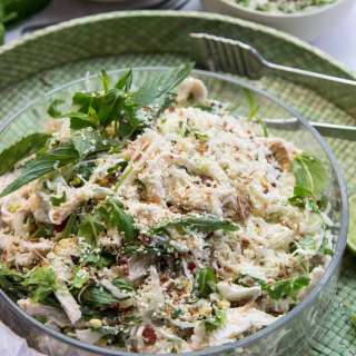 Poached Coconut Chicken Sesame Salad