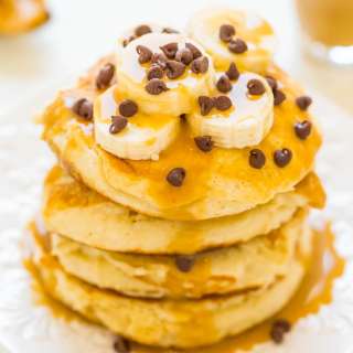 Peanut Butter Banana Protein Pancakes
