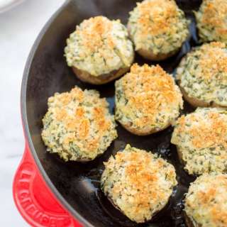 Spinach and Artichoke Stuffed Mushrooms