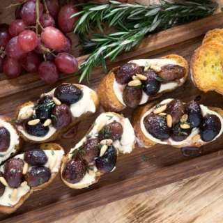 Roasted Grape Crostini