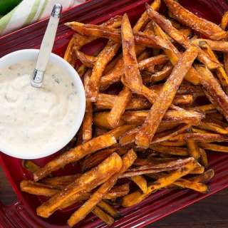 Sweet Potato Fries with Chipotle-Lime Aioli