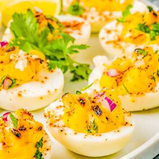Mexican Street Corn Deviled Eggs