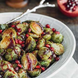 Roasted Brussels Sprouts with Pomegranate
