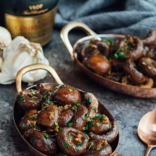 Sauteed Mushrooms with Garlic and Cognac