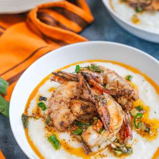 Grilled Cajun Shrimp and Grits