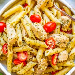 Pesto Parmesan Chicken and Pasta