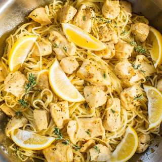 Honey Lemon Chicken with Angel Hair Pasta