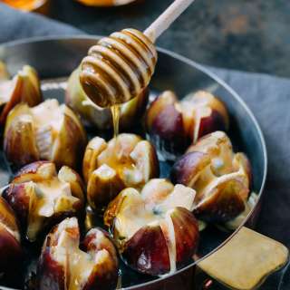 Stuffed Figs with Cambozola, Walnuts, and Honey