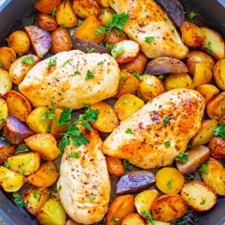 One Pan Lemon Butter Chicken and Potatoes