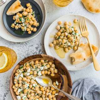 Chickpea Salad with Lemon Vinaigrette and Feta