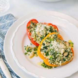 Pearled Couscous Stuffed Peppers