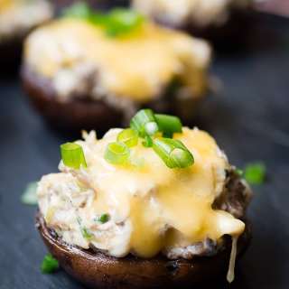 Crab Stuffed Mushrooms with Gouda