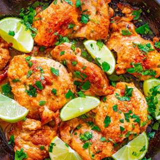 Baked Cilantro Lime Chicken Thighs