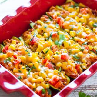 Loaded Chicken Enchilada Zucchini Boats