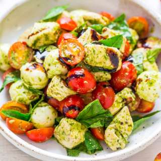 Pesto Chicken Caprese Salad