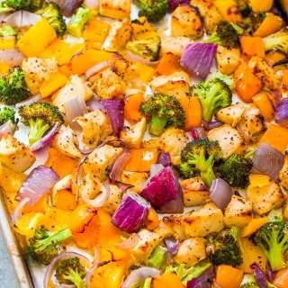 Sheet Pan Skinny Lemon Pepper Chicken and Vegetables
