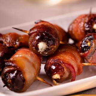 Maple Sriracha Devils on Horseback
