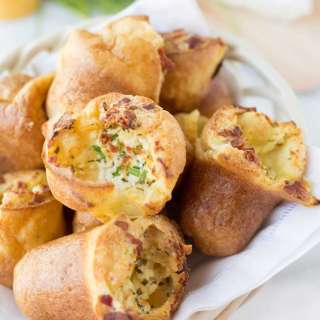 Popovers Recipe with Bacon and Goat Cheese