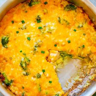 Cheesy Chicken, Broccoli, and Egg Skillet