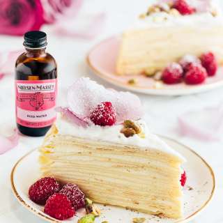 Crepe Cake with Rose Water Cream