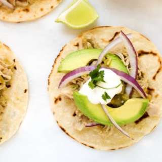 Slow Cooker Chicken Tomatillo Tacos
