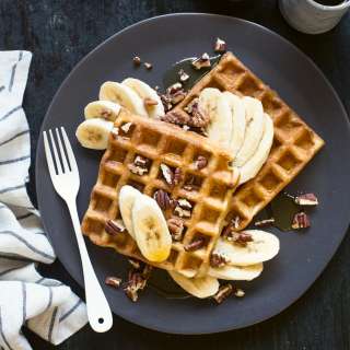Brown Butter Sourdough Waffles