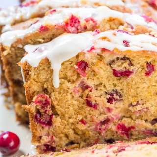 Cranberry Orange Bread with Sweet Orange Glaze