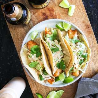 Crispy Fish Tacos with Chipotle Crema