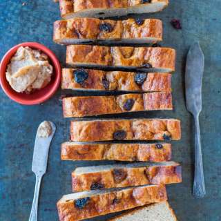 Cinnamon Raisin English Muffin Bread with Cinnamon Sugar Butter