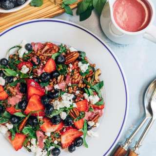 Wheat Berry Salad with Mixed Berry Vinaigrette