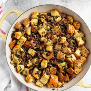 Sourdough Kale Bacon Sausage Stuffing