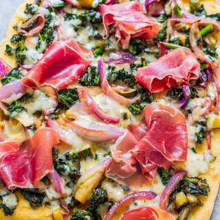 Prosciutto and Balsamic Greens Flatbread