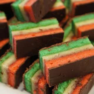 Venetian Cookies (a.k.a. Seven Layer Cookies)