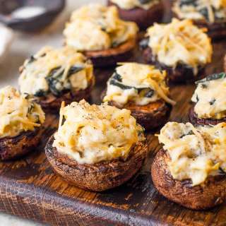 Spinach Artichoke Stuffed Mushrooms