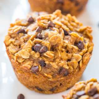 Oatmeal To-Go Pumpkin Chocolate Chip Muffins