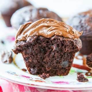Chocolate Lover's Chocolate Chocolate-Chip Muffins