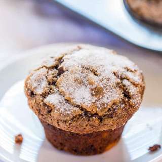 Chocolate Banana Crinkle Muffins