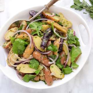 Fingerling Potato Salad with Baby Arugula