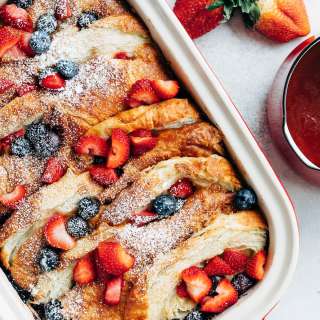 Croissant French Toast Bake with Berries