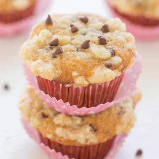 Banana Chocolate Chip Streusel Muffins