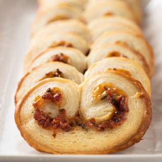 Savory Palmiers with Bacon, Swiss, and Caramelized Onions