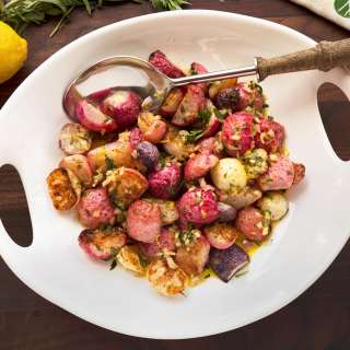 Roasted Radishes with Tarragon Vinaigrette