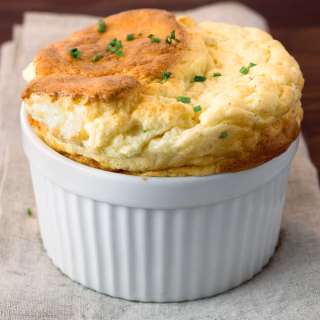 Goat Cheese and Roasted Cauliflower Soufflés
